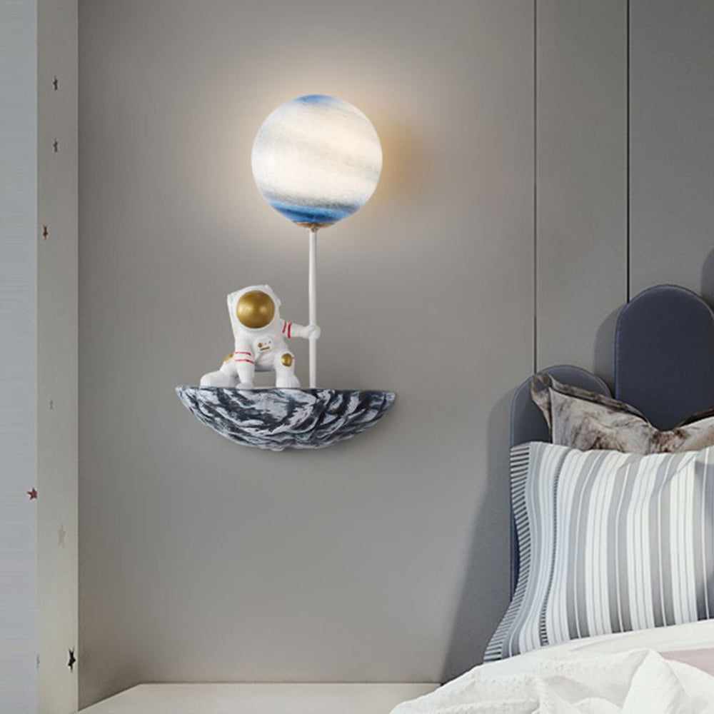 Aria Decorative Astronaut Glass Acrylic Wall Lamp