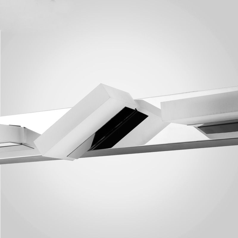 Arisha Modern Square Mirror Front Vanity Metal Wall Lamp