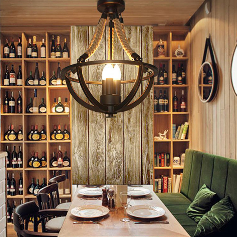 Epoch Vintage Rustic Swag Metal Pendant Light