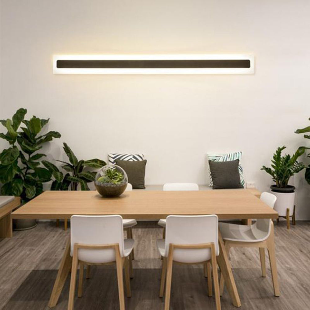Arisha Minimalist Linear Metal/Acrylic Wall Lamp, Bathroom