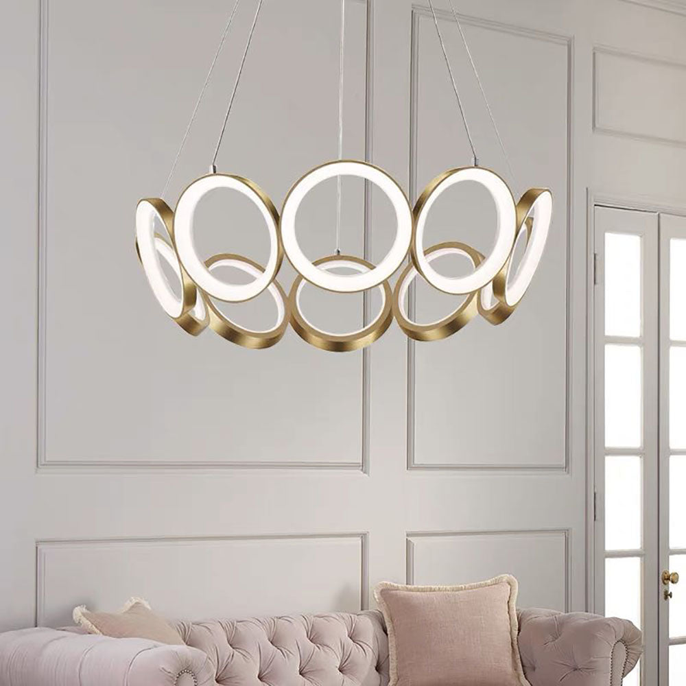 Arisha Luxury Ring Metal Pendant Light