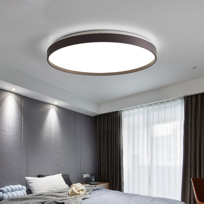 Arisha Minimalist Round Metal Acrylic Flush Mount Ceiling Light