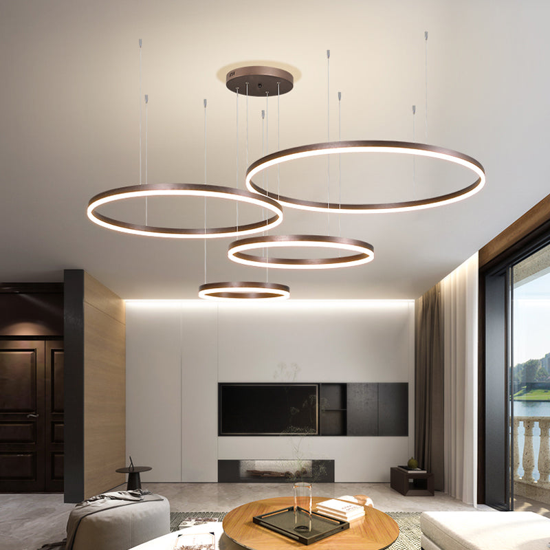 Arisha Modern Pendant Light Tir-Circle Metal
