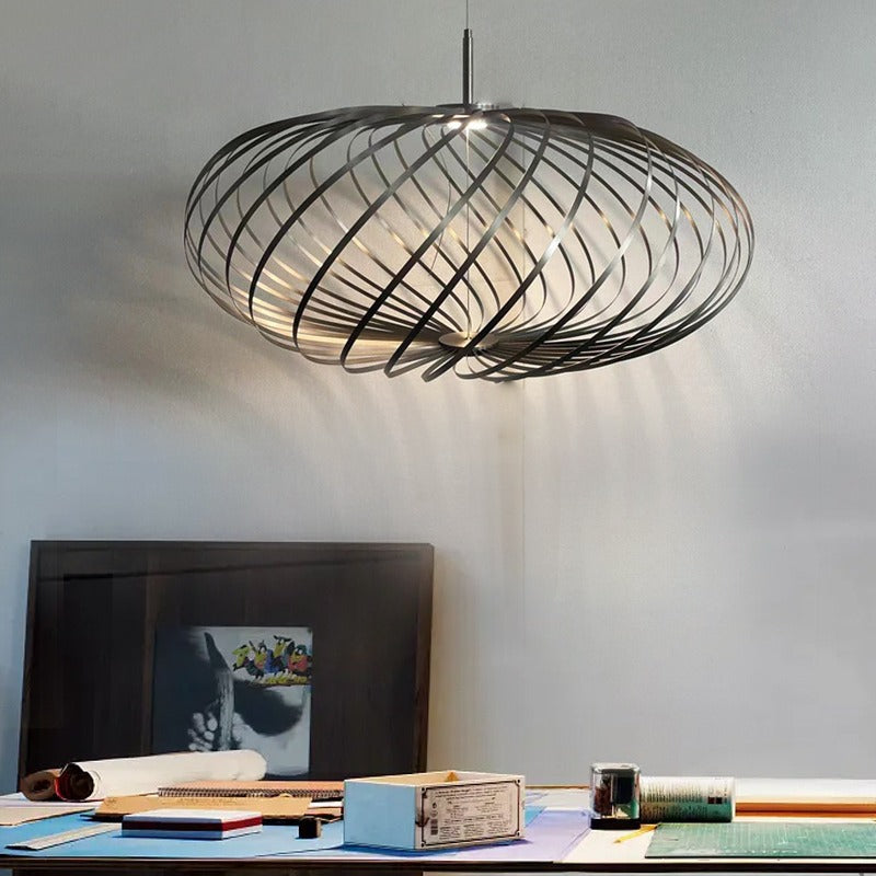 Arisha Industrial Hollow Metal Pendant Light Living Room