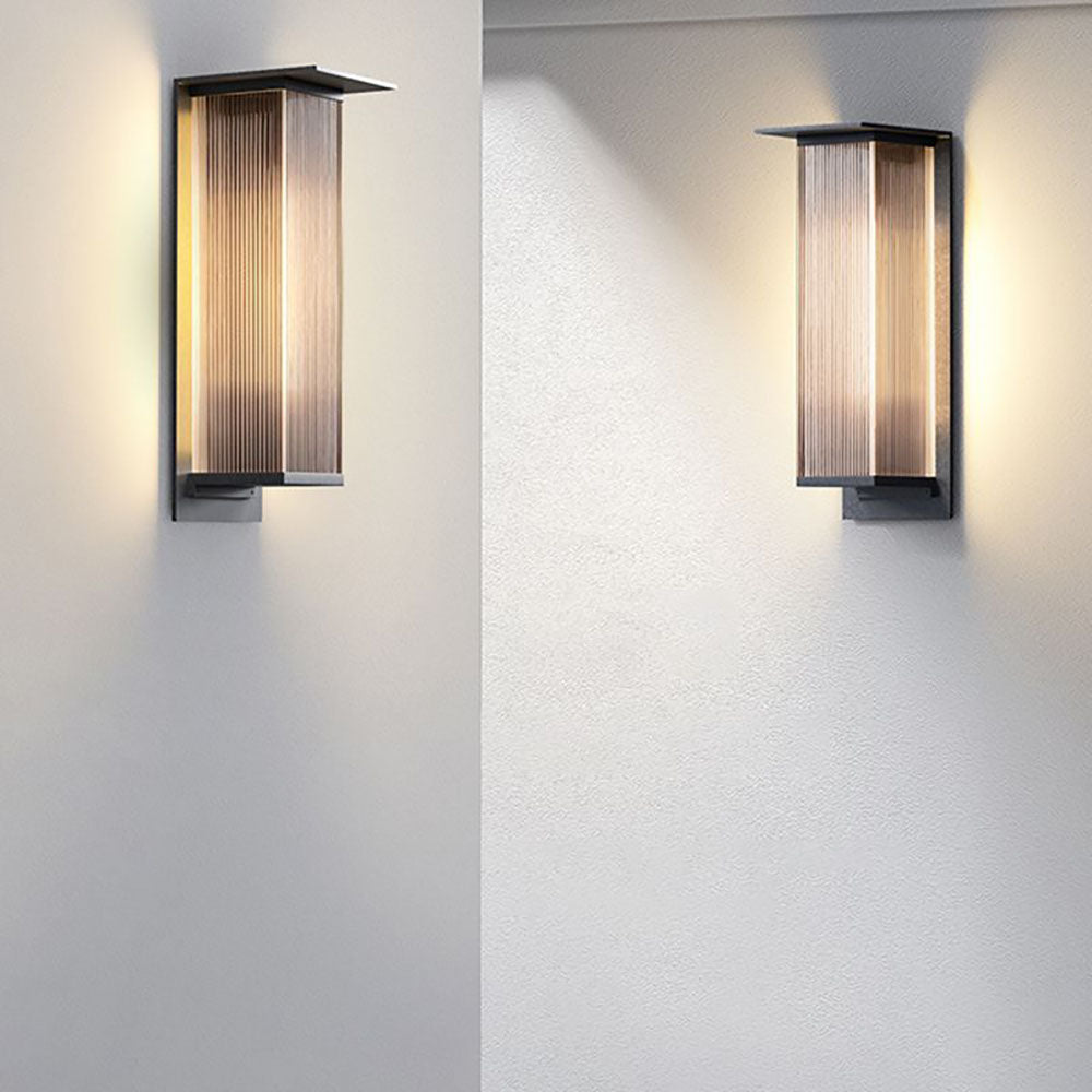 Ray Modern Rectangular Metal Outdoor Wall Lamp