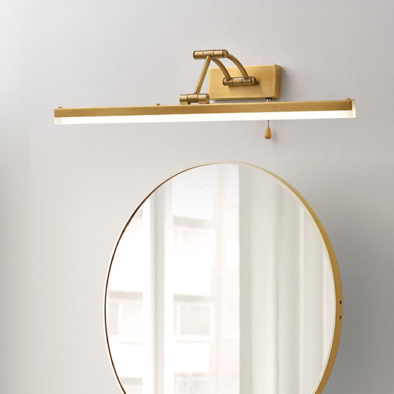 Arisha Linear Arc Light Poles Metal Vanity Wall Lamp