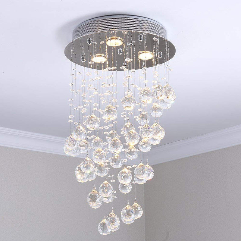 Arisha Long Flush Mount Ceiling Light Glass Living Room - Letslighting
