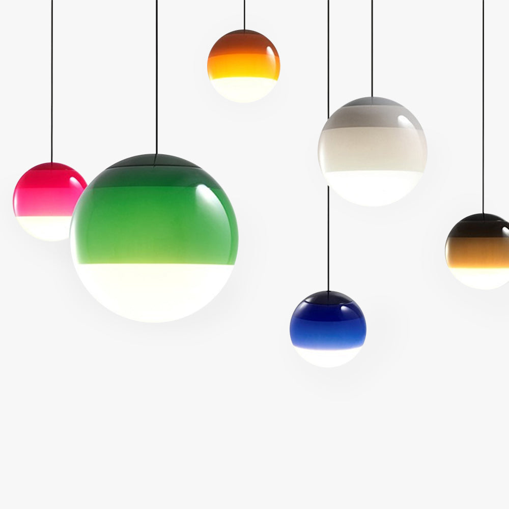 Valentina Contemporary Colorful Glass Bubble Pendant Light