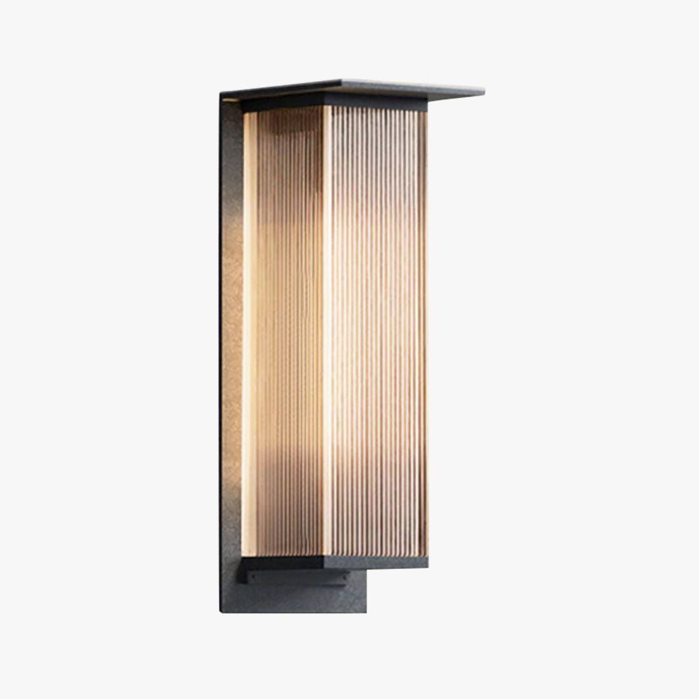 Ray Modern Rectangular Metal Outdoor Wall Lamp
