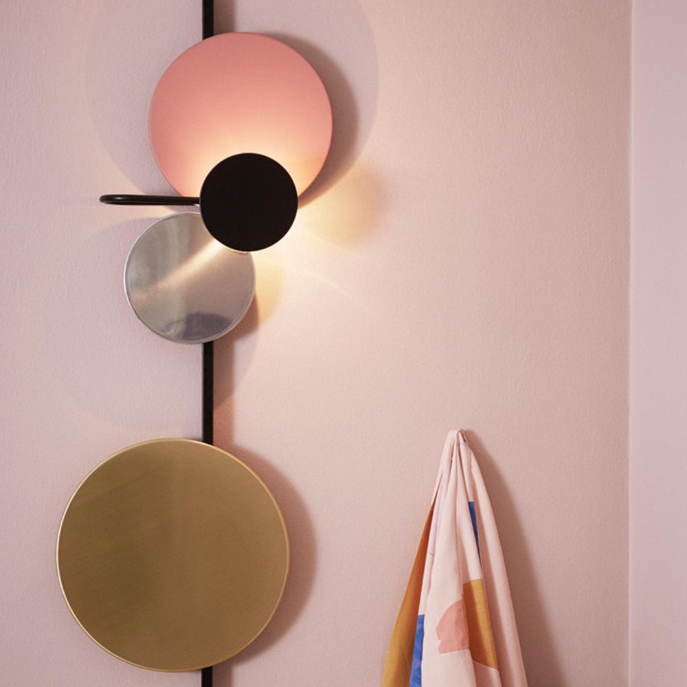 Arisha Modern Circular Metal Wall Lamp, Living Room