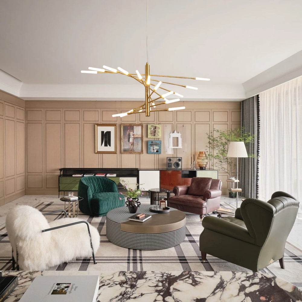 Arisha Modern Chandelier Metal Acrylic Living Room