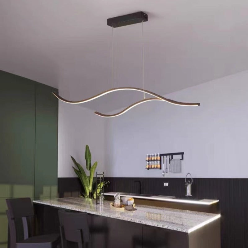 Arisha Curved Linear Pendant Light - Letslighting