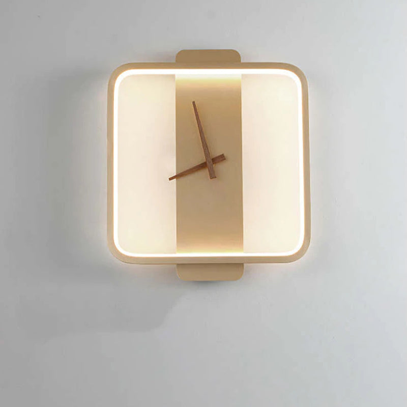 Valentina Arisha Square Clock & Acrylic Wall Lamp - Letslighting