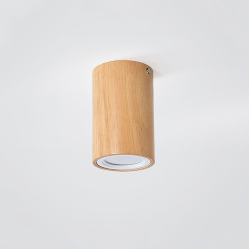 Muto Modern Wood Ceiling Light, Cylindrical, Corridor/Balcony - Letslighting