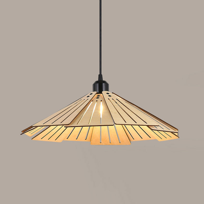 Muto Retro Pendant Light, & Wood - Letslighting