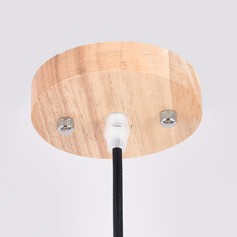 Muto Retro Pendant Light, & Wood - Letslighting