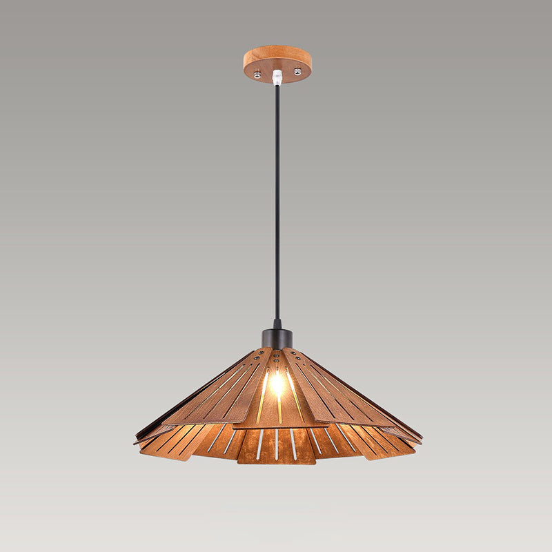 Muto Retro Pendant Light, & Wood - Letslighting