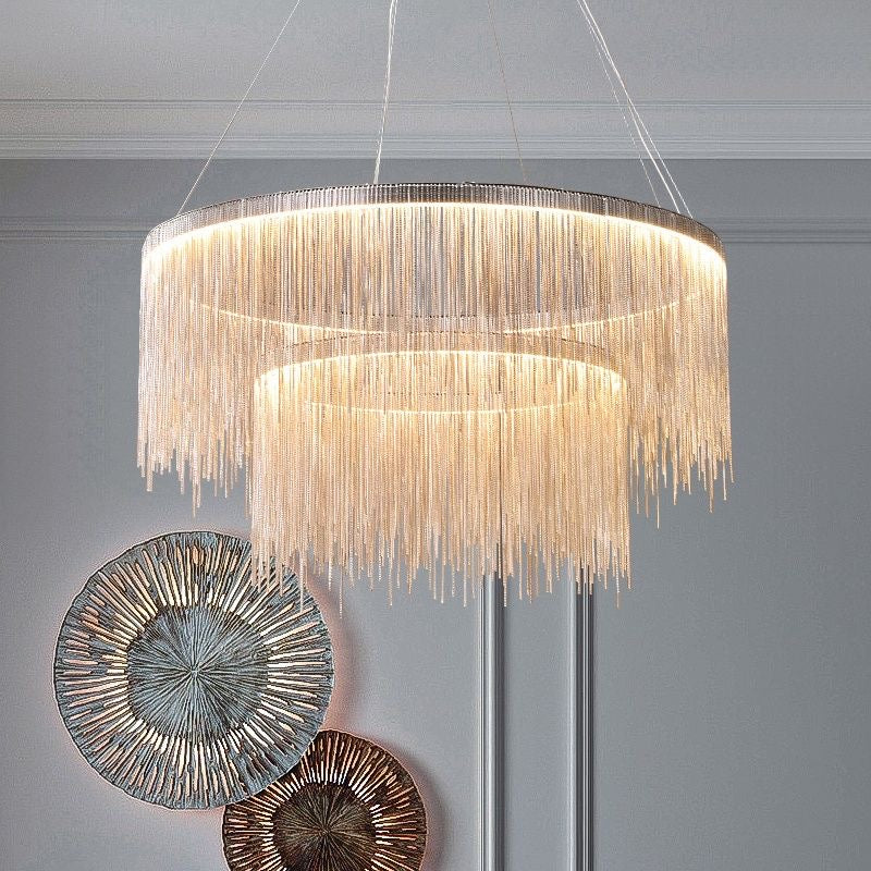 Arisha Tassel Chain Art Deco Pendant Light Living Room Hall - Letslighting