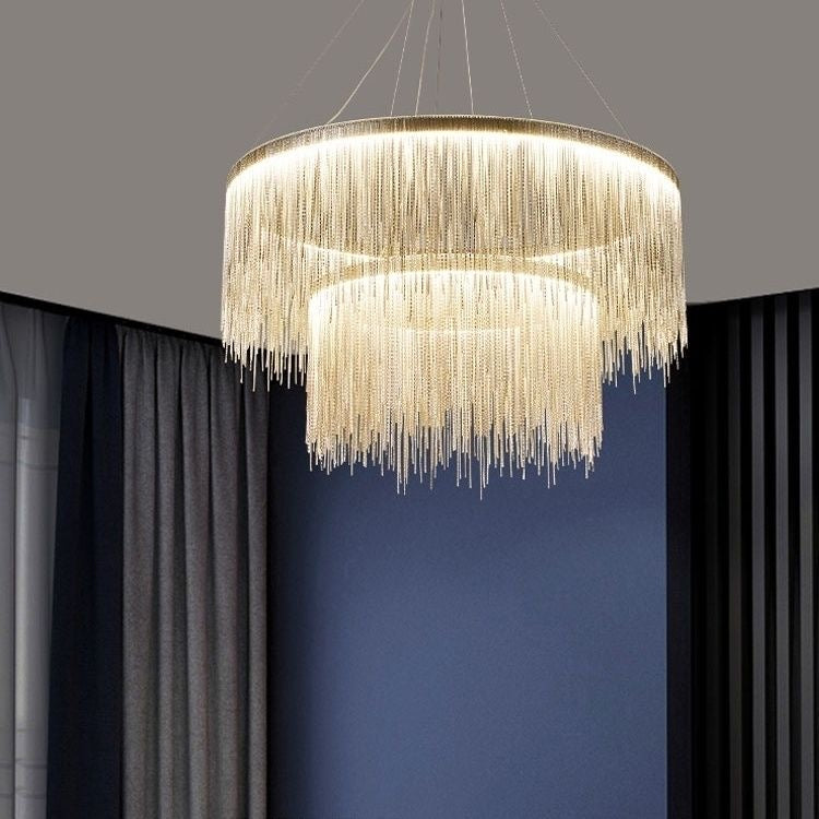 Arisha Tassel Chain Art Deco Pendant Light Living Room Hall - Letslighting