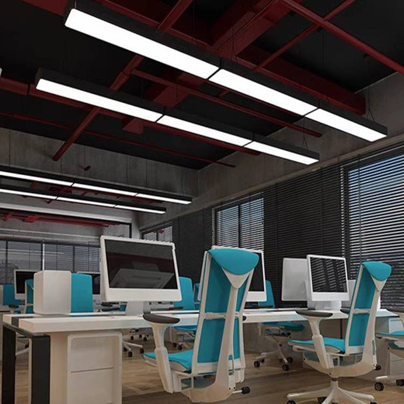 Arisha Minimalist Rectangular LED Pendant Light Acrylic Office - Letslighting