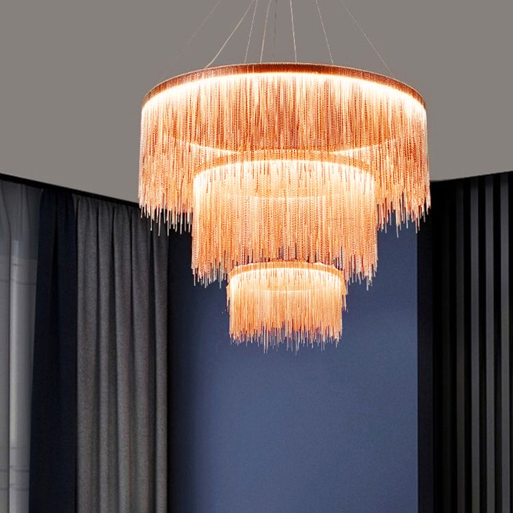 Arisha Tassel Chain Art Deco Pendant Light Living Room Hall - Letslighting