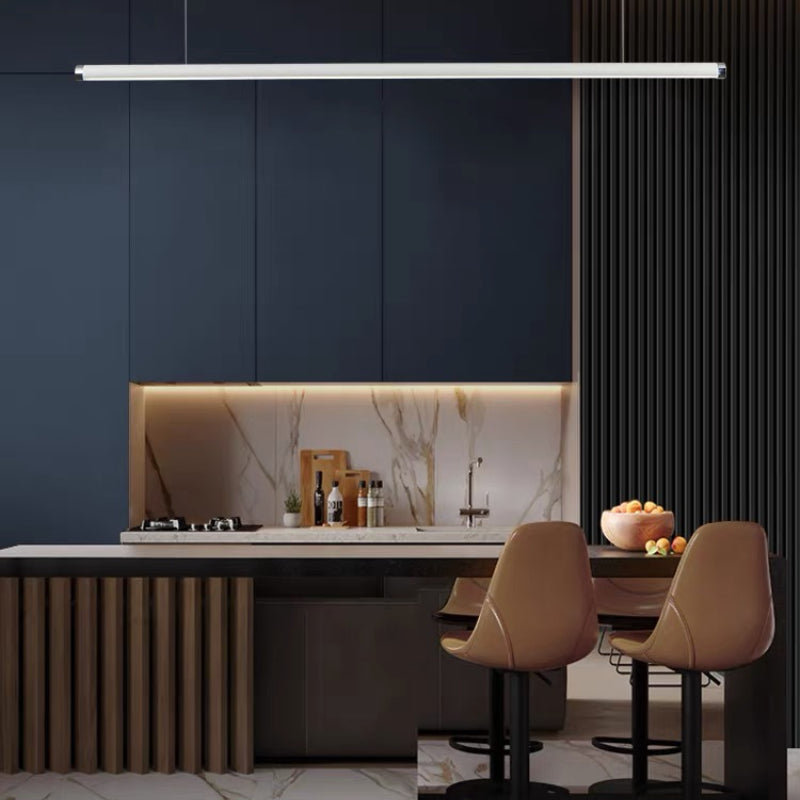 Minimalist Tube Glass Pendant Light Dining Room - Letslighting