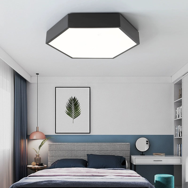 Valentina Modern Hexagon LED Flush Mount Ceiling Light - Letslighting