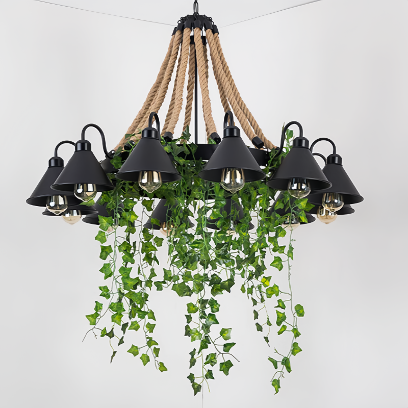 Nest Retro LED Chandelier Metal Restaurant Bar Living Room