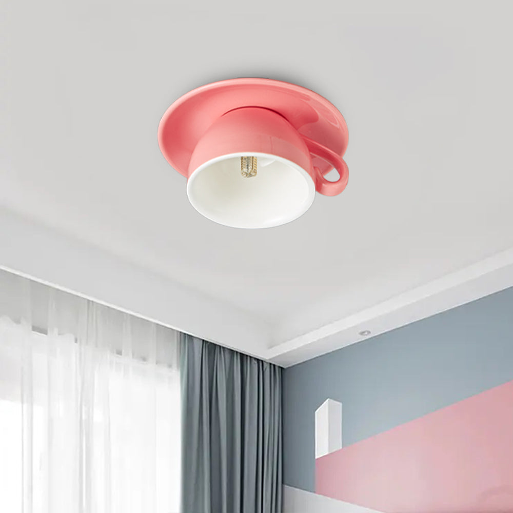 Valentina Modern Coffee Cups Ceramic Flush Ceiling Lighting - Letslighting