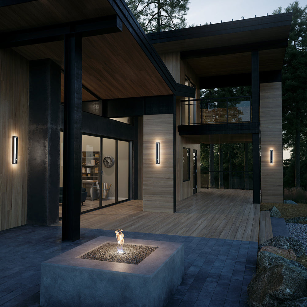 Arisha Modern Square Ring Outdoor Wall Lamp, Dark/Gray Bronze - Letslighting