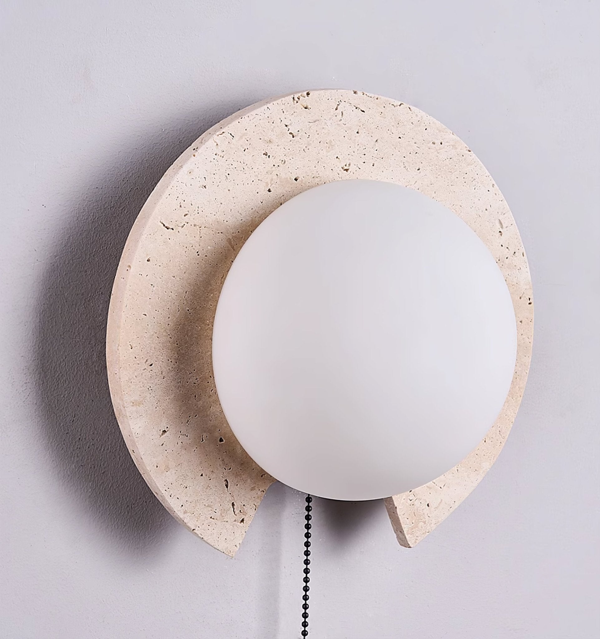 Zamaryra Semi-Circular Travertine Wall Light - Letslighting