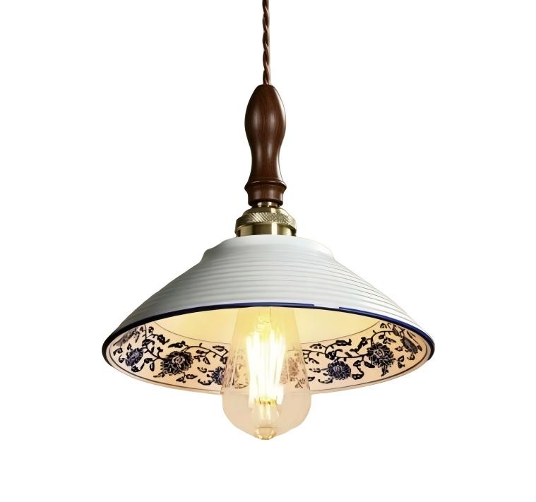 Violla Pendant Lamp Porcelain Floral Accent