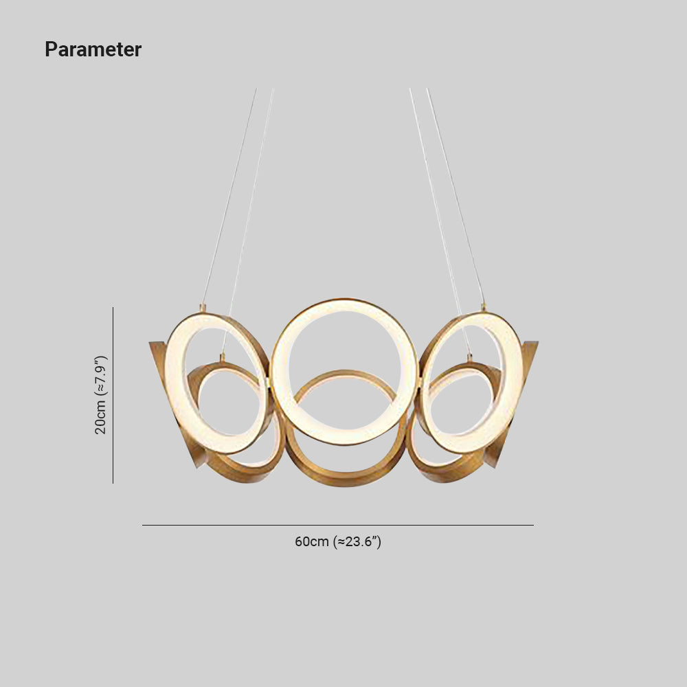 Arisha Luxury Ring Metal Pendant Light