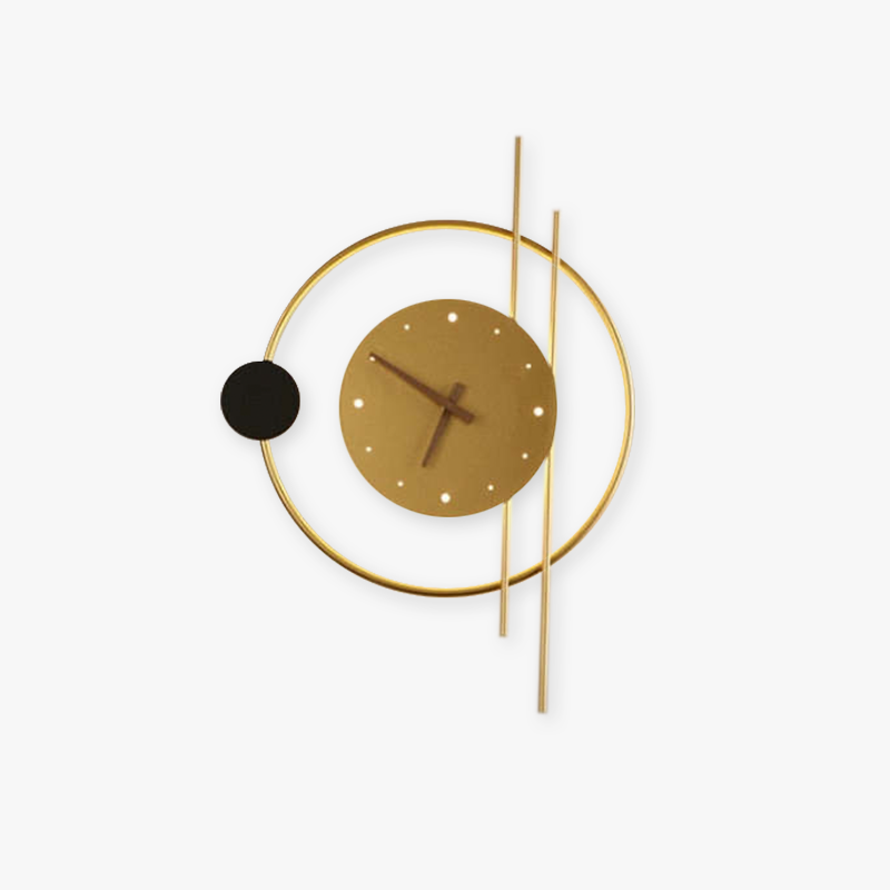 Arisha Wall Lamp Clock & Iron & Acrylic