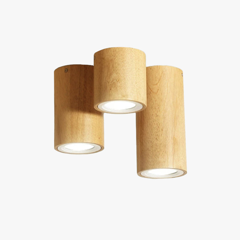 Muto Modern Wood Ceiling Light, Cylindrical, Corridor/Balcony - Letslighting