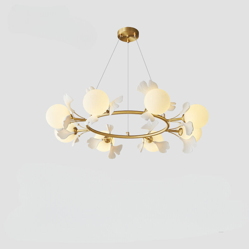Olivia Luxury Minimalist Chandelier Creative Leaf Glass Living Room - Letslighting