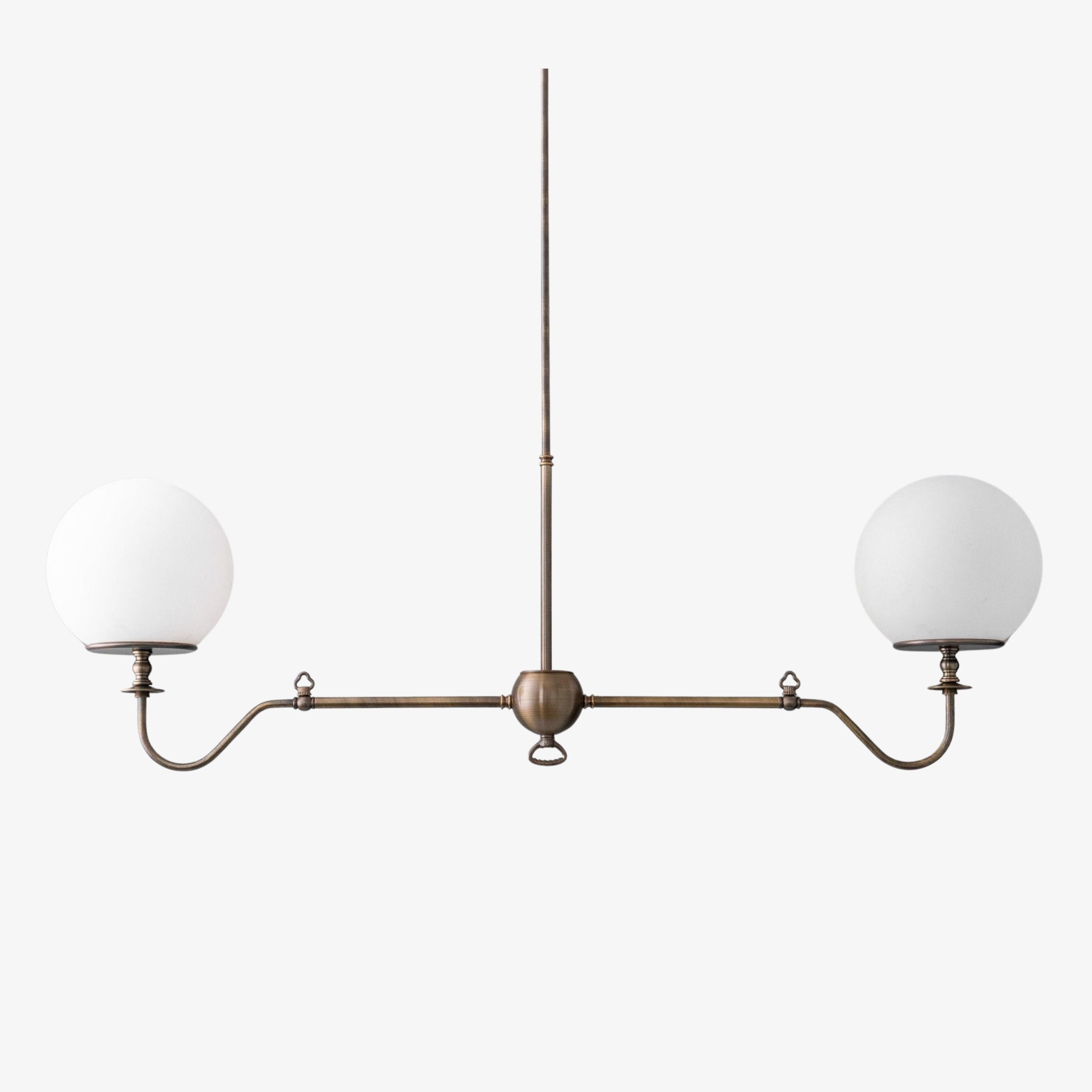 Pearl Glass Brass Chandelier