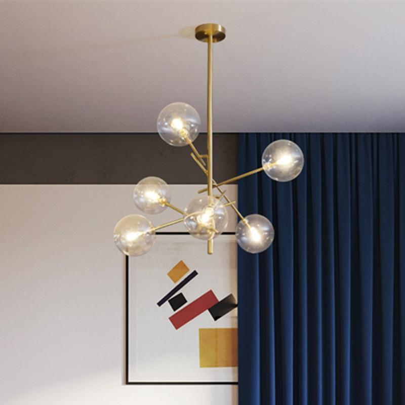 Valentina Bubble Branch Glass/Metal Chandelier, Kitchen/Dining Room