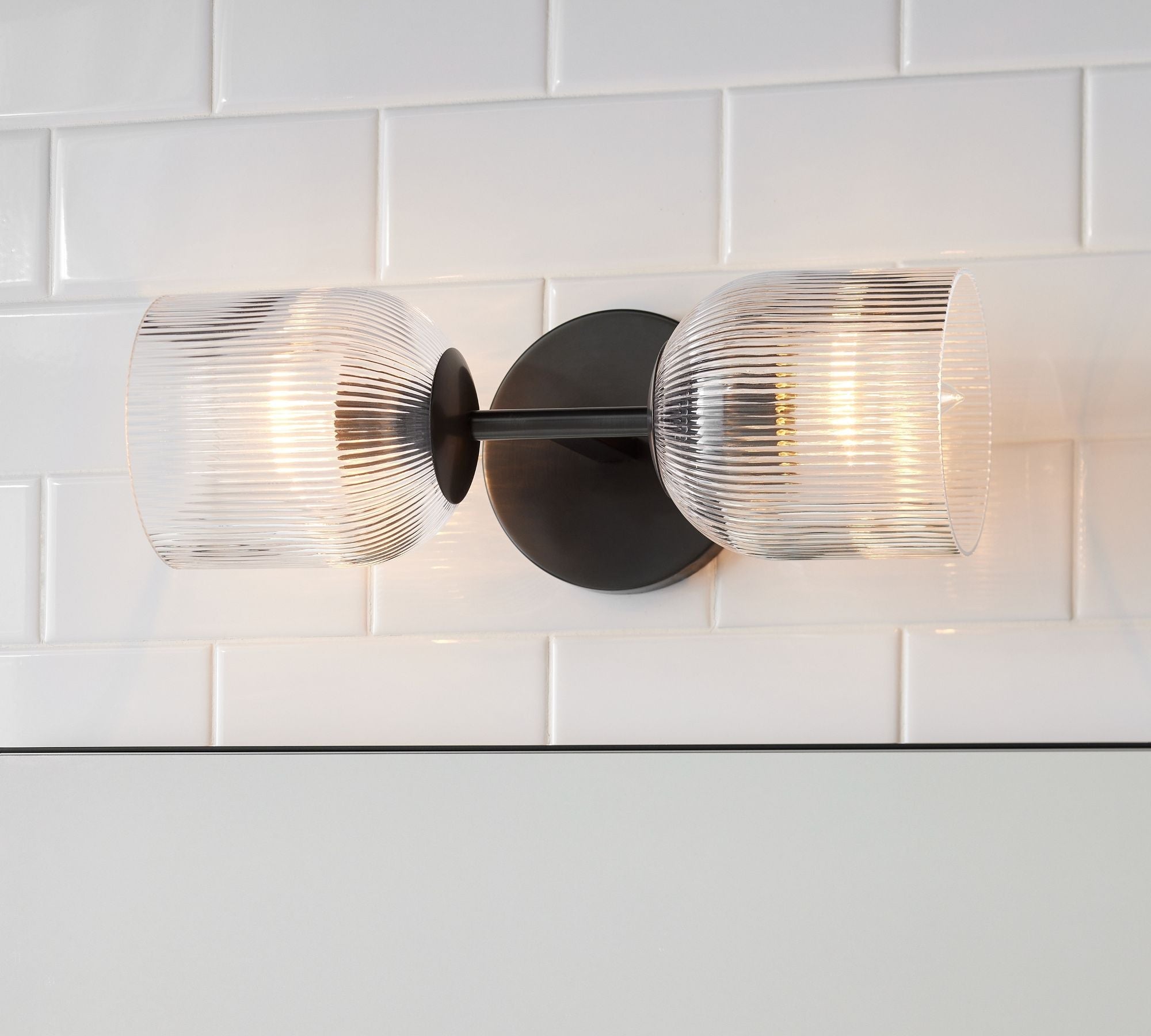 Haze Glass Metal Wall Light