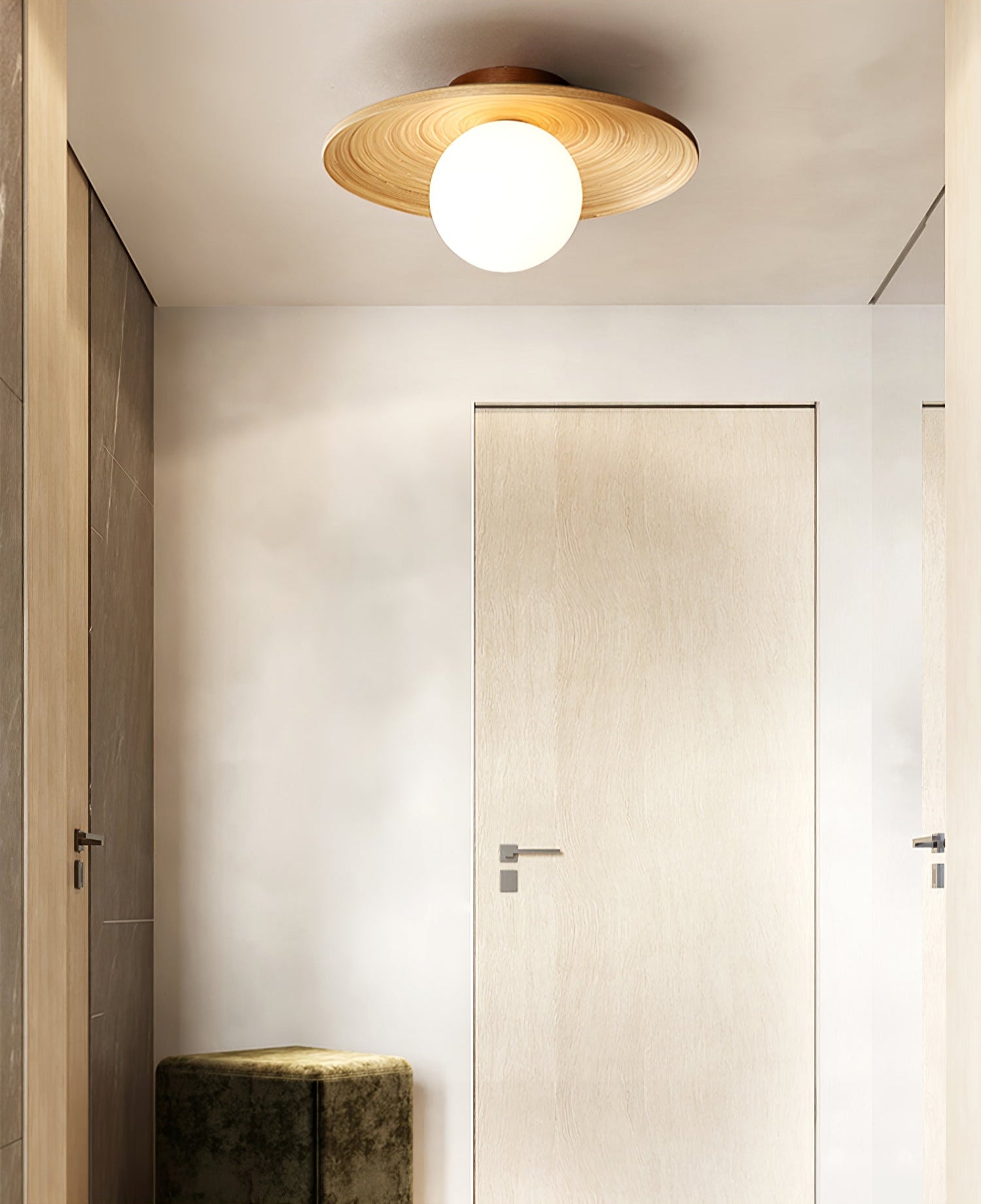 Lustra Ceiling Light Soluna Wood Orbital - Letslighting