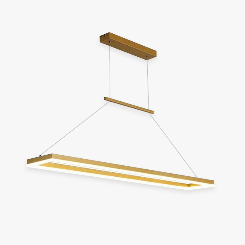 Arisha Modern Rectangular Pendant Light Coffee Dining Room - Letslighting