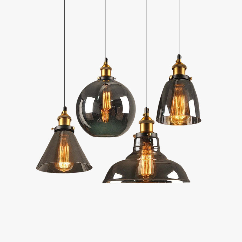 Arisha Industrial /Glass Pendant Light Dining Room - Letslighting
