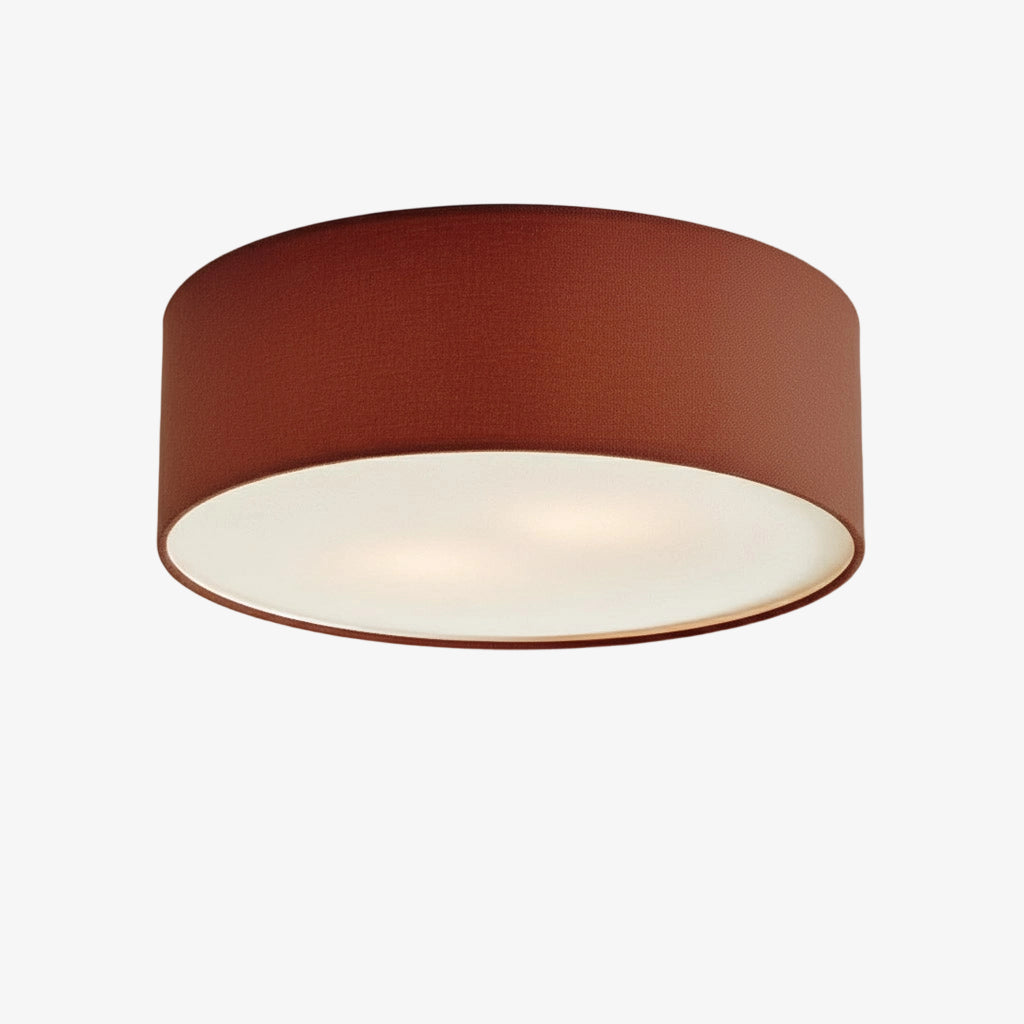 Linen Drum Ceiling Light Modern Bedroom