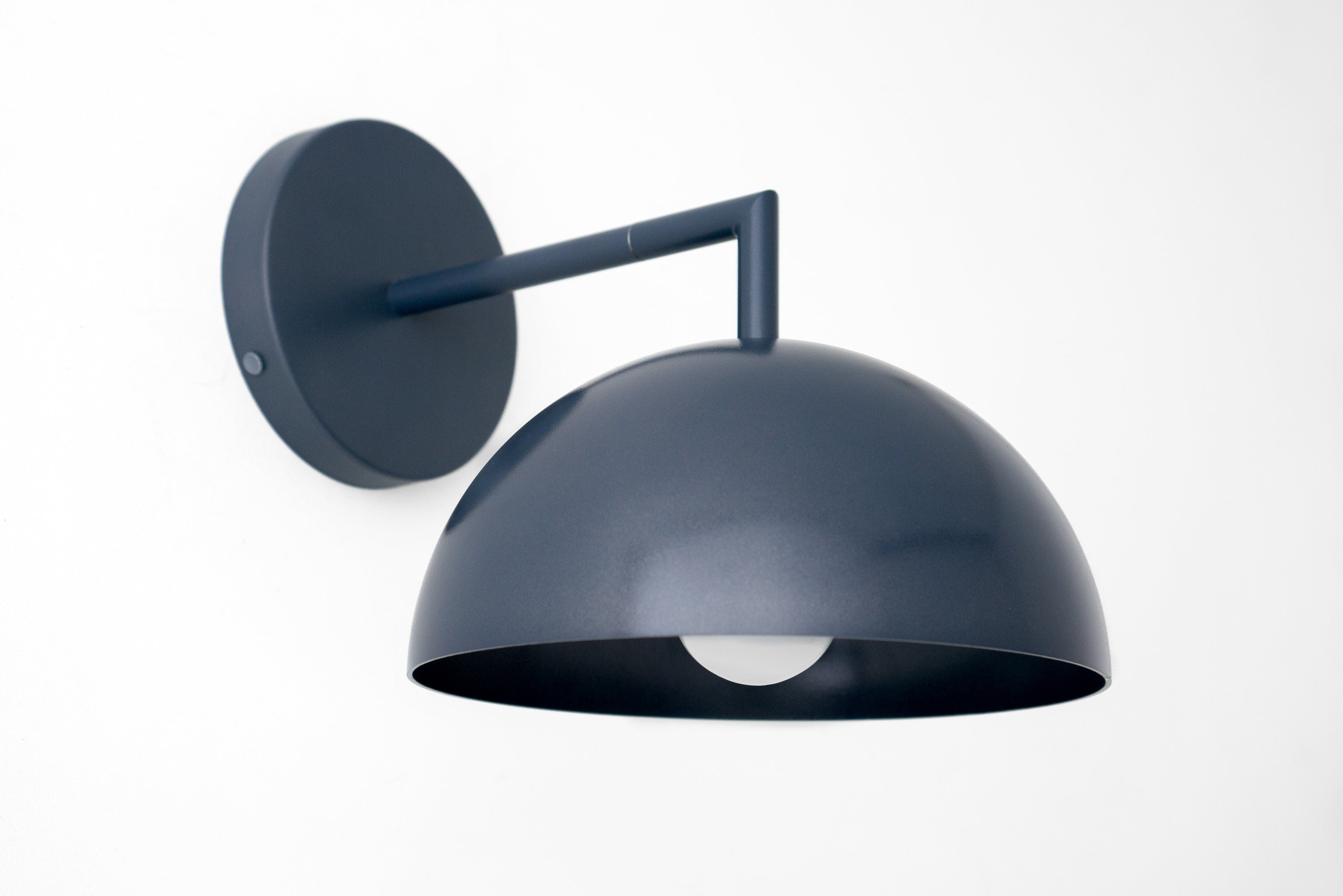 Chroma Minimalist Metal Dome Sconce