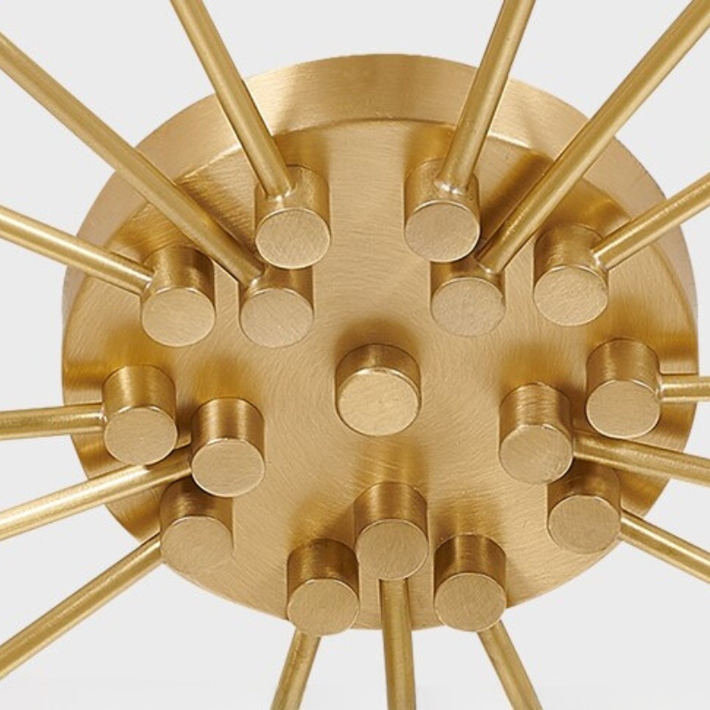 Arisha Art Deco Starry Metal Glass Flush Mount Ceiling Light - Letslighting
