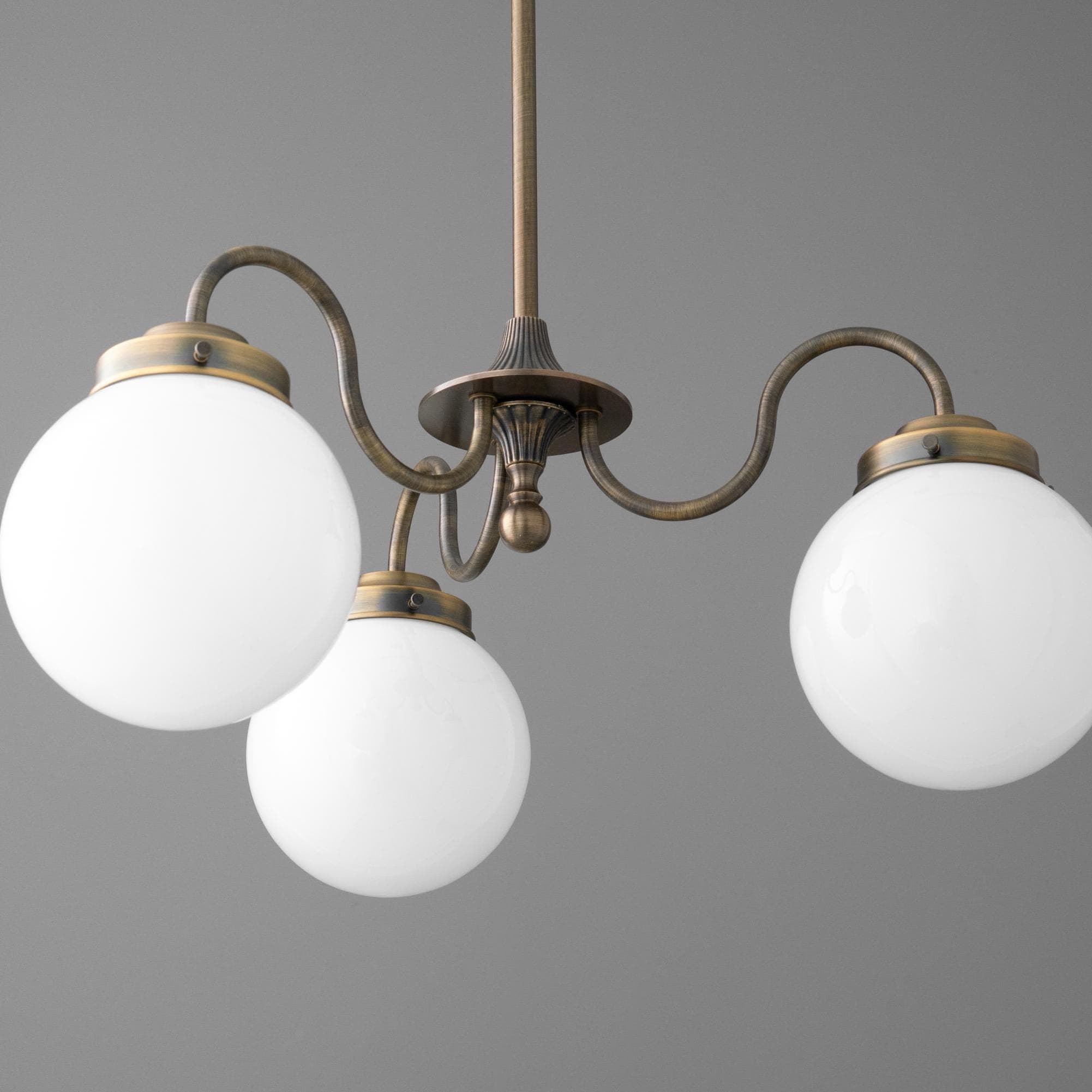 Pearl 3-Light Glass Chandelier