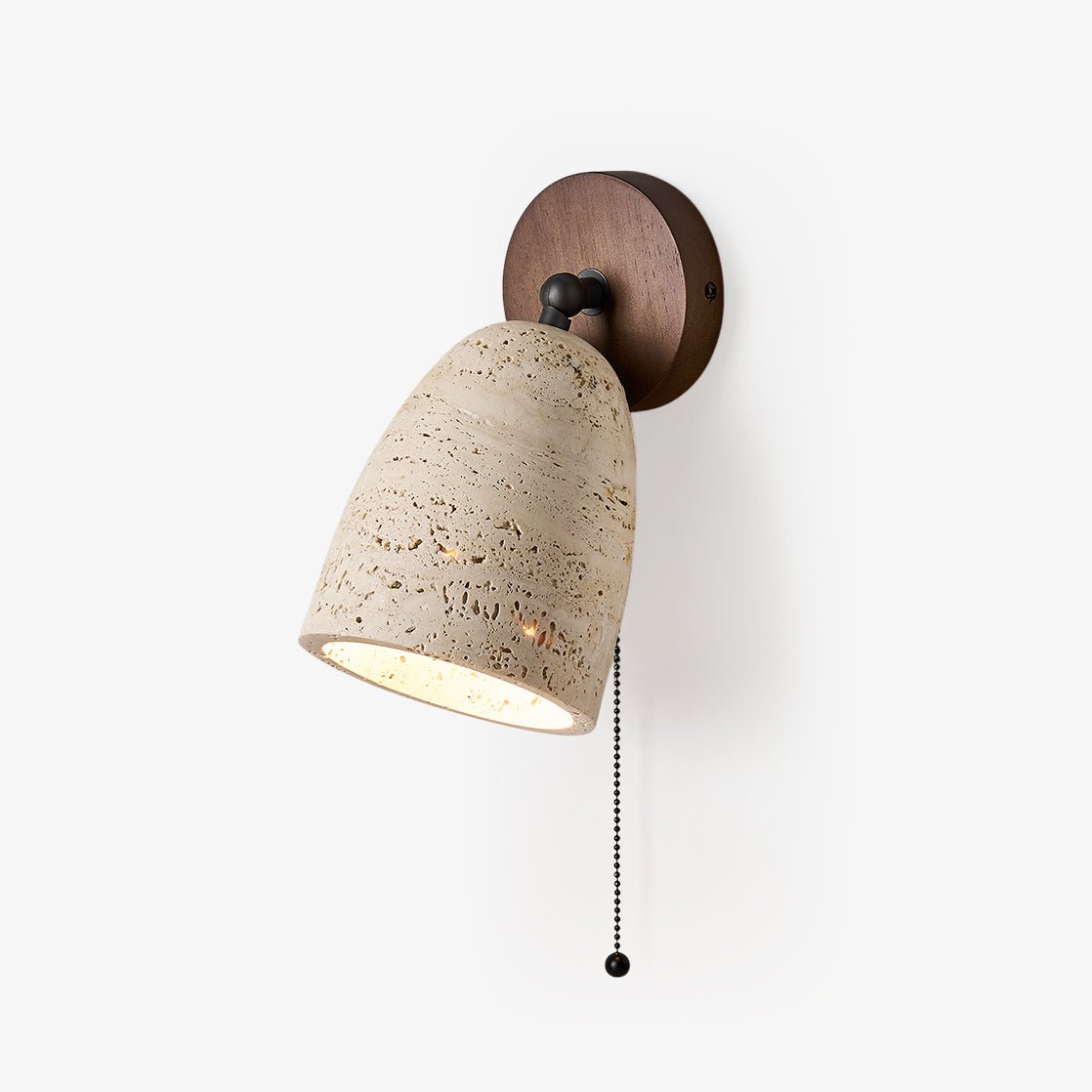 Pivoting Modern Travertine Wall Light