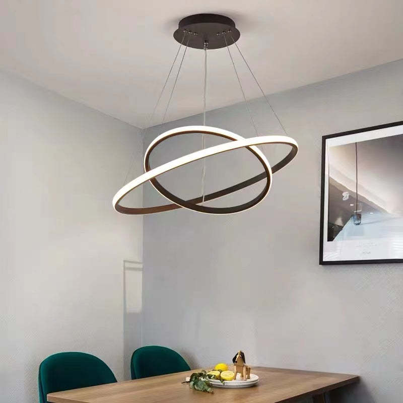 Arisha Modern Ring Metal/Silicon Pendant Light, 2/3/4 Rings