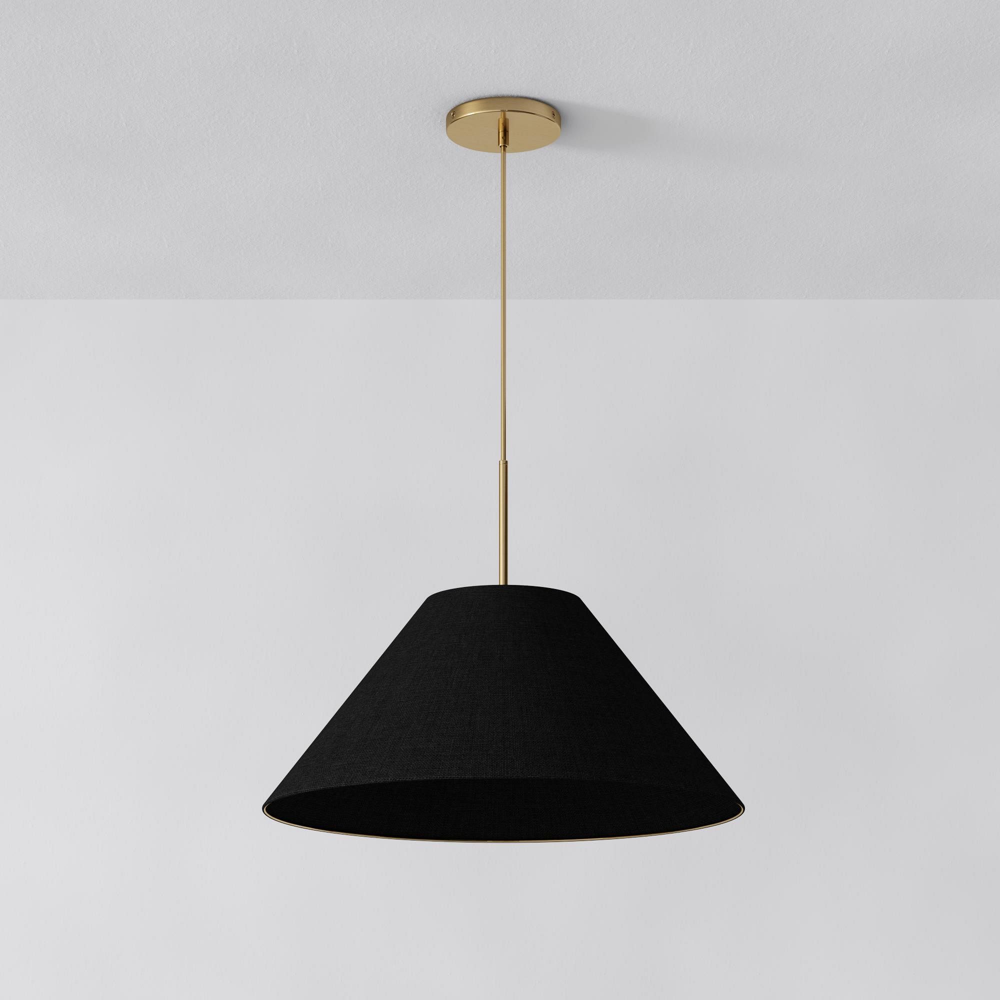 Fabric Black Contemporary Cone swing wall lamps