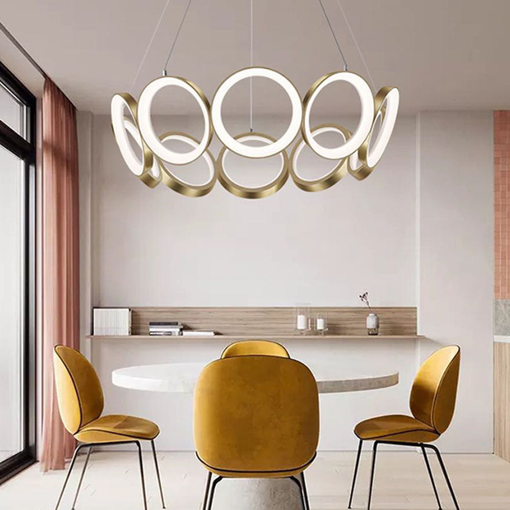 Arisha Luxury Ring Metal Pendant Light